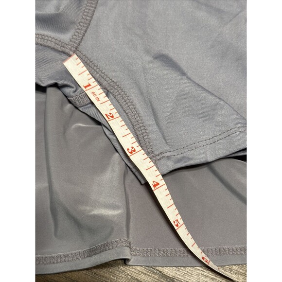 Lucky in Love Instinct Spark Tennis Skirt Skort Size Large 12 Gray Orange Bungee - Picture 8 of 10